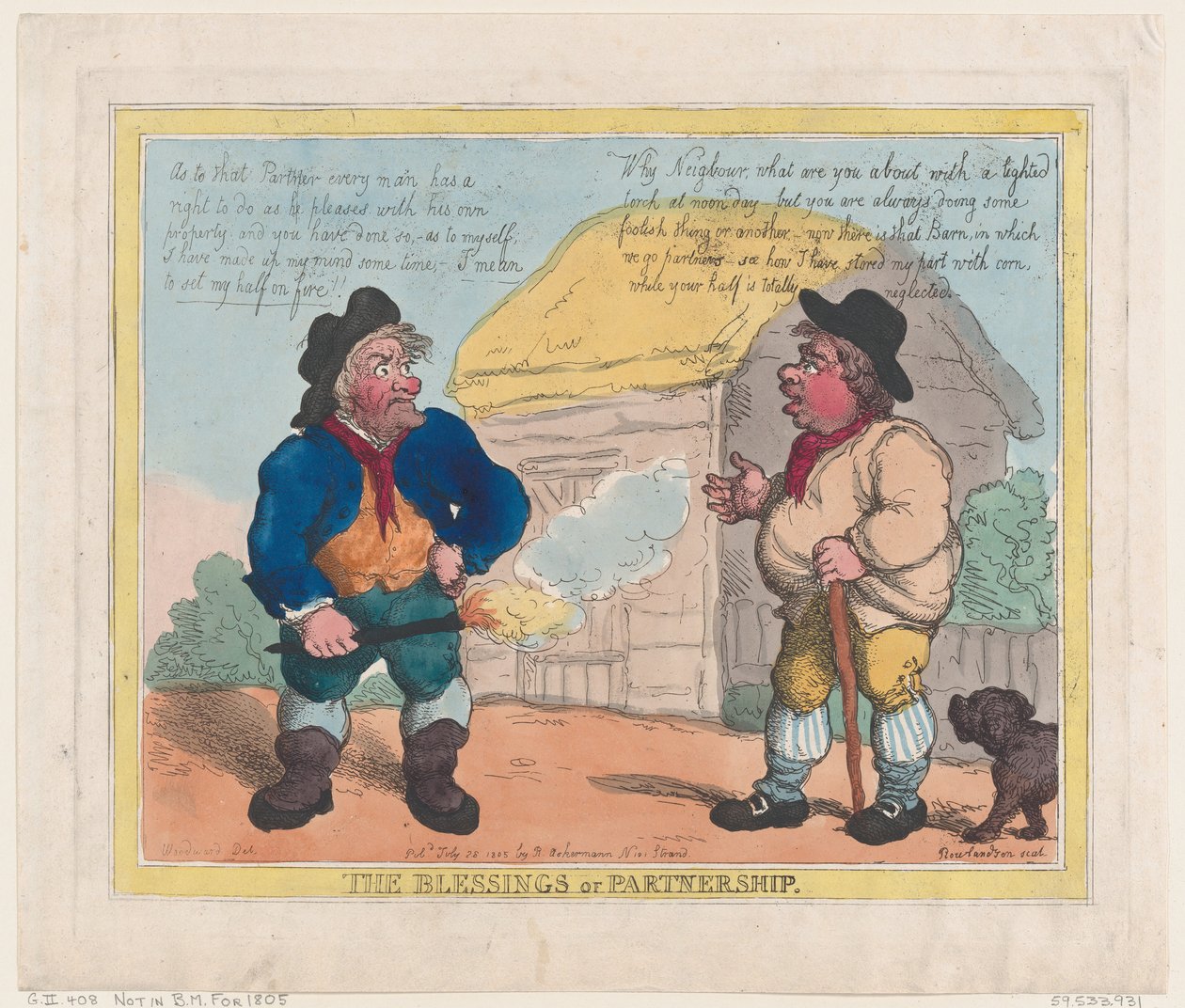 Partnerskapets velsignelser, 28. juli 1805., 28. juli 1805. av Thomas Rowlandson