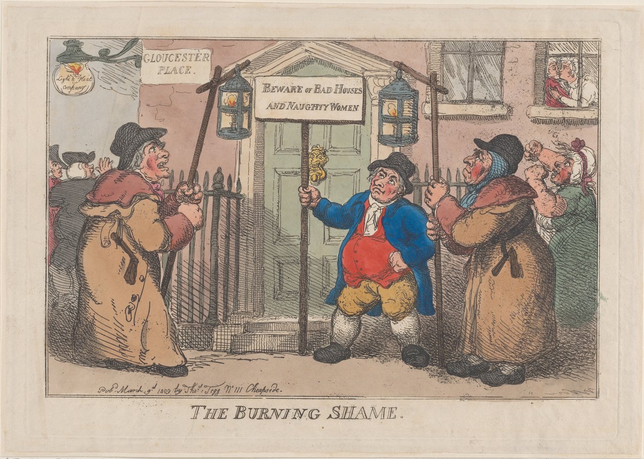 The Burning Shame, 9. mars 1809., 9. mars 1809. av Thomas Rowlandson