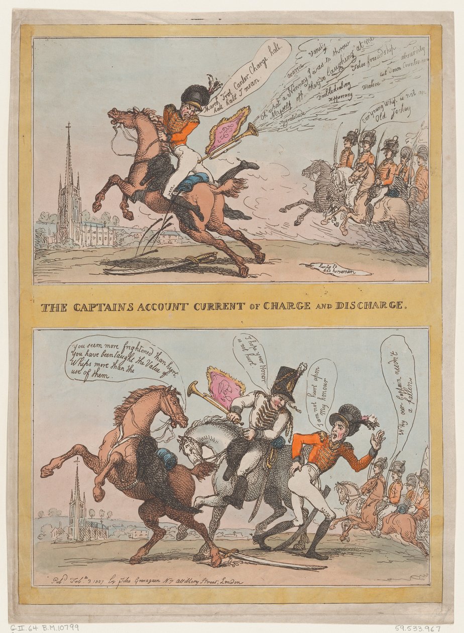 The Captains Account Current of Charge and Discharge, 3. februar 1807., 3. februar 1807. av Thomas Rowlandson