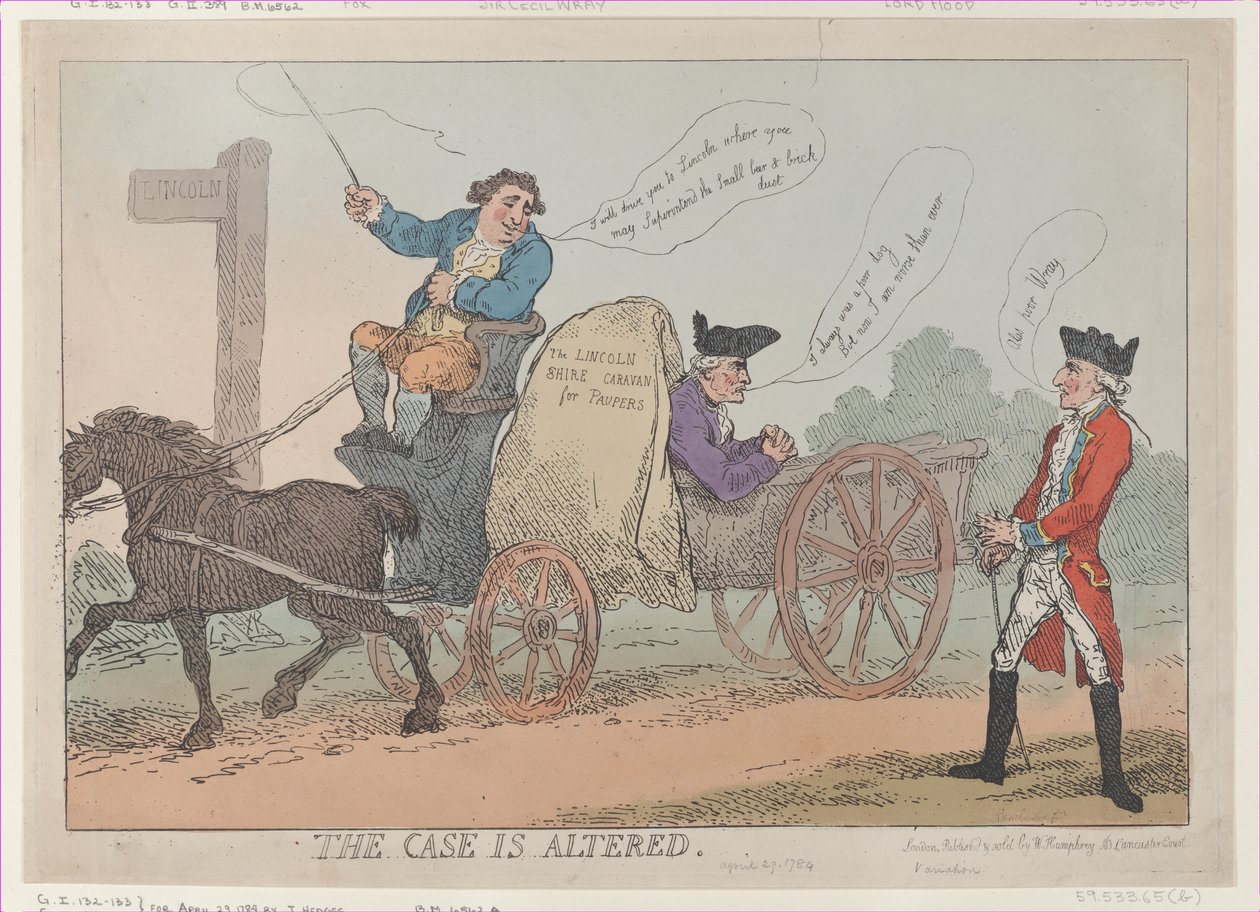 Saken er endret, [29. april 1784], republisert., [29. april 1784], republisert. av Thomas Rowlandson