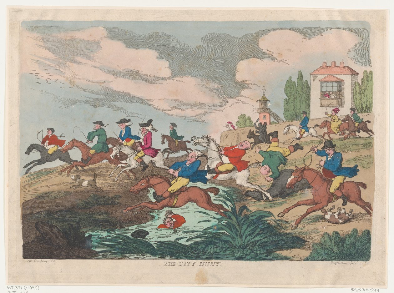 Byjakten, ca. 1810., ca. 1810. av Thomas Rowlandson