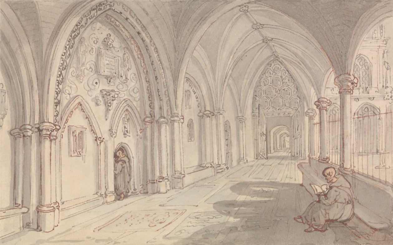 Klosterets klostergang av Thomas Rowlandson