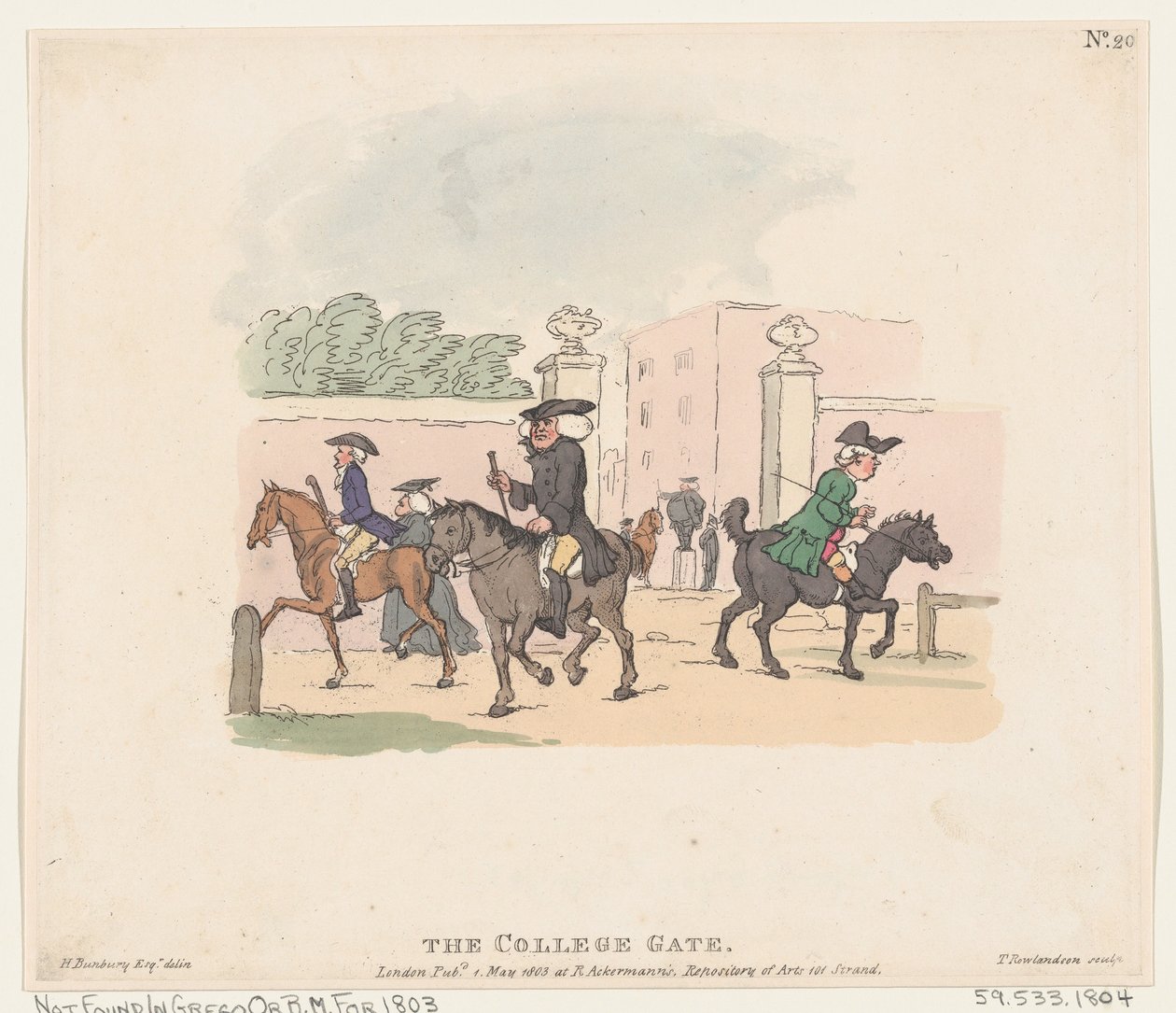 The College Gate, 1. mai 1803., 1. mai 1803. av Thomas Rowlandson