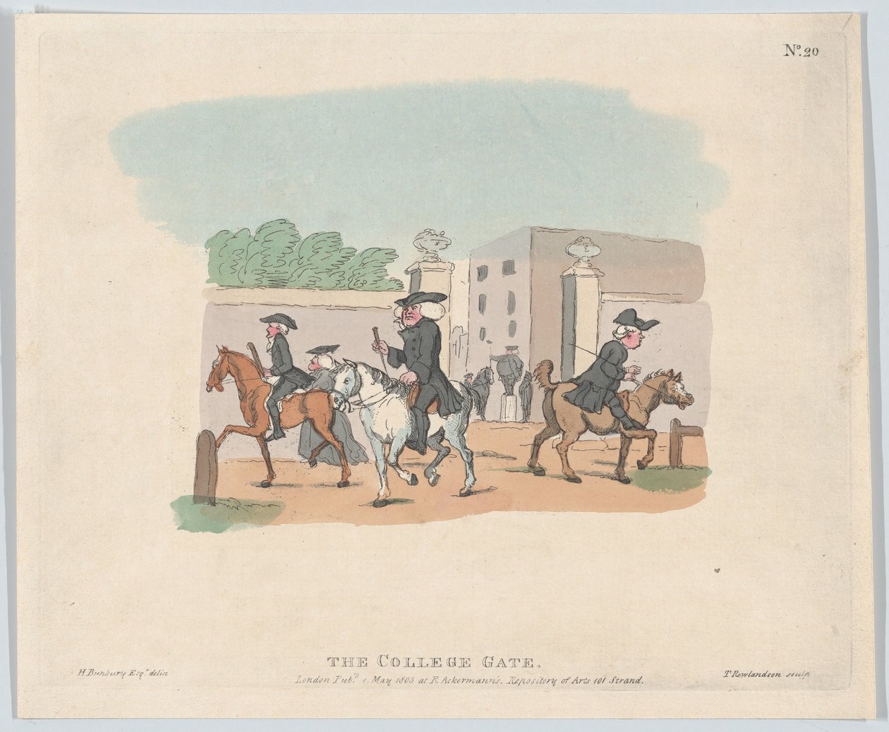 The College Gate, 1. mai 1803., 1. mai 1803. av Thomas Rowlandson