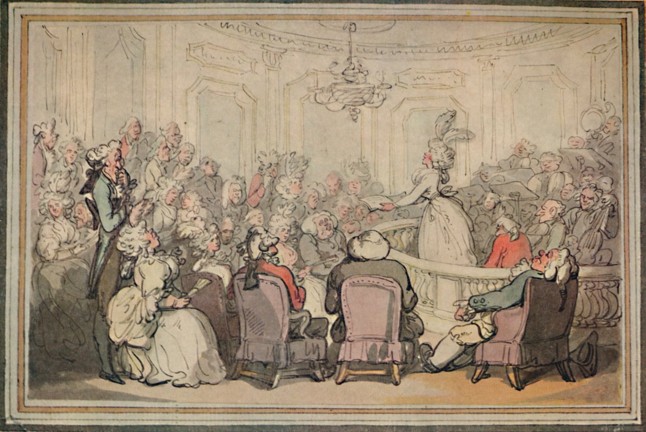 Konserten. Fra Matthew Brambles Trip to Bath., c1780-1820, 1923 av Thomas Rowlandson