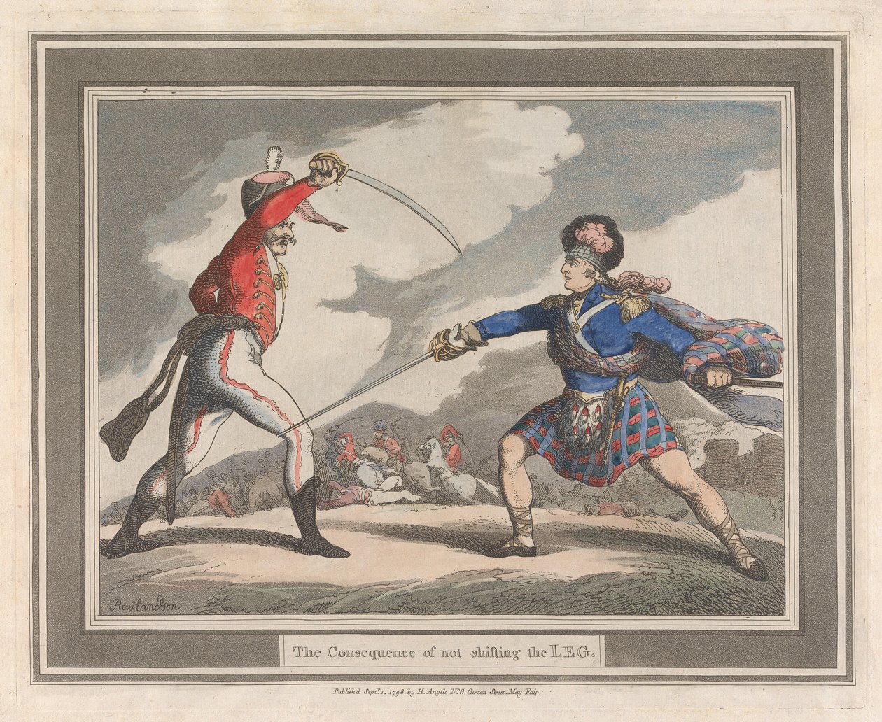 Konsekvensen av å ikke flytte beinet av Thomas Rowlandson