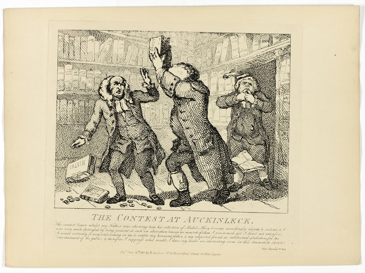 Konkurransen på Auckinleck, fra Boswells Tour of the Hebrides av Thomas Rowlandson