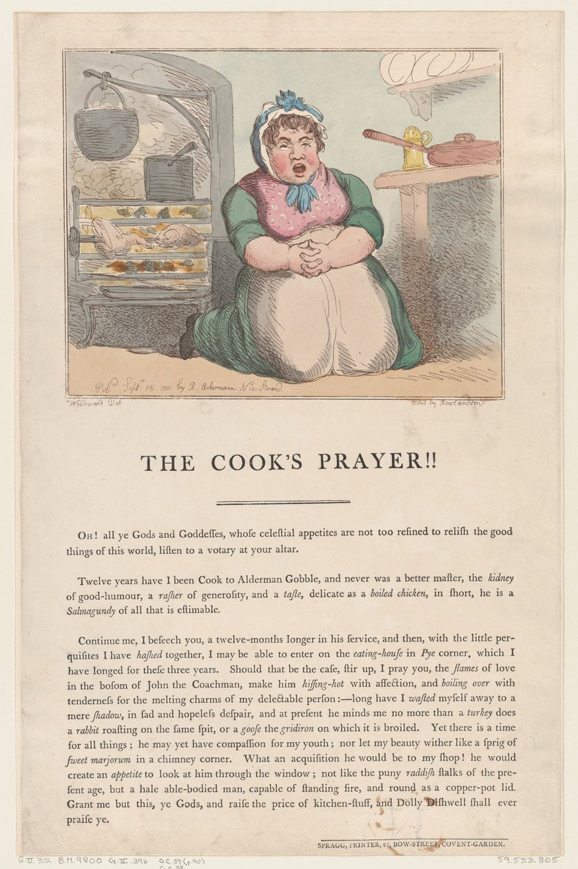 Kokkens bønn!!, 15. september 1801., 15. september 1801. av Thomas Rowlandson