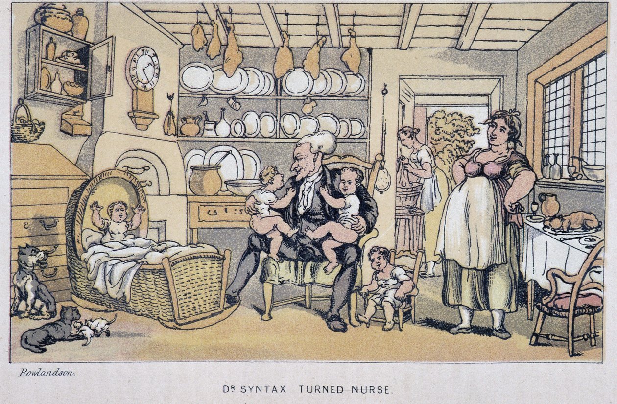 The Doctor Keeping Children - i "" Doctor Syntax sine tre turer: på jakt etter den pittoreske trøsten og en kone"" av William Combe, syk. Rowlandson av Thomas Rowlandson