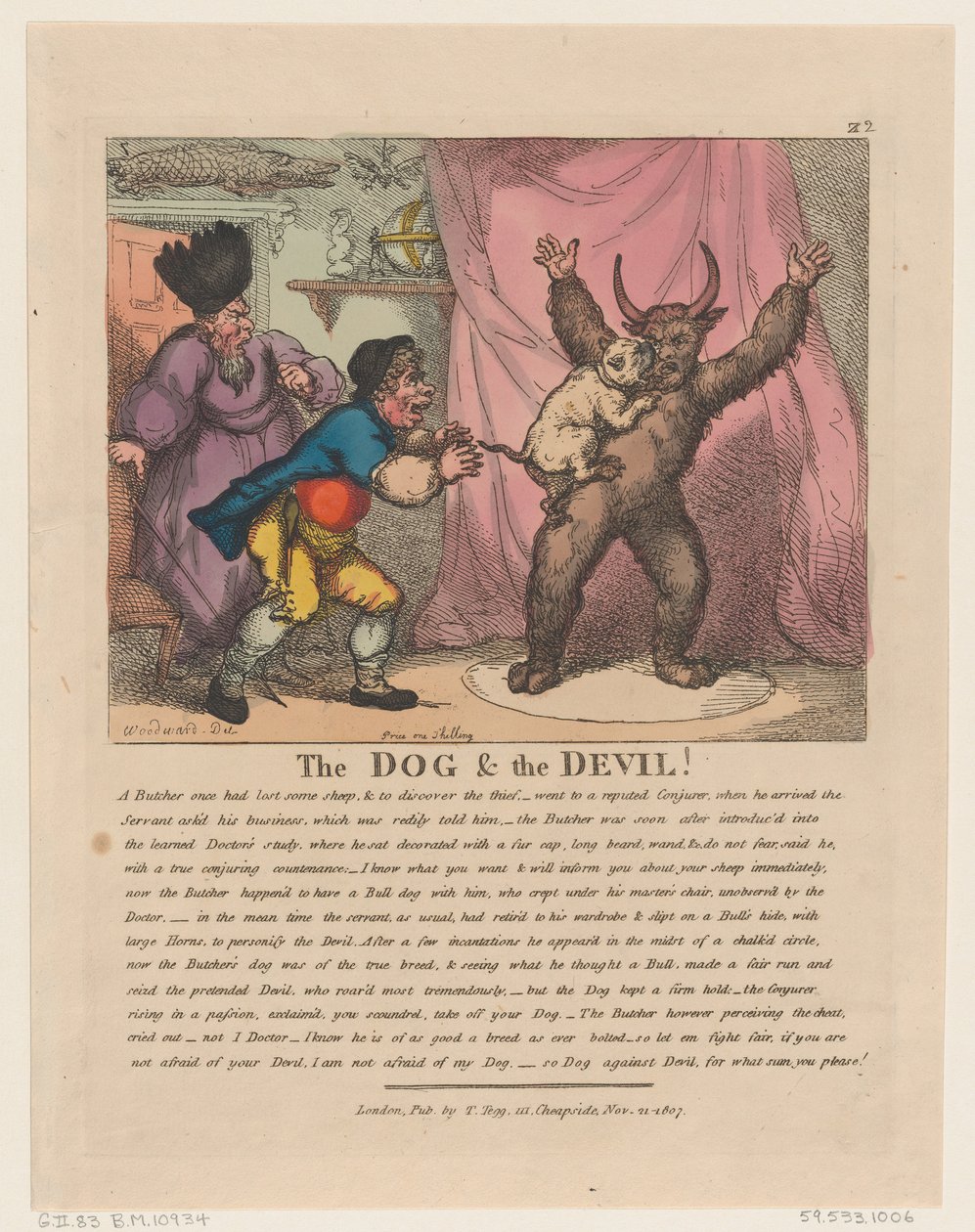 Hunden og djevelen, 21. november 1807., 21. november 1807. av Thomas Rowlandson