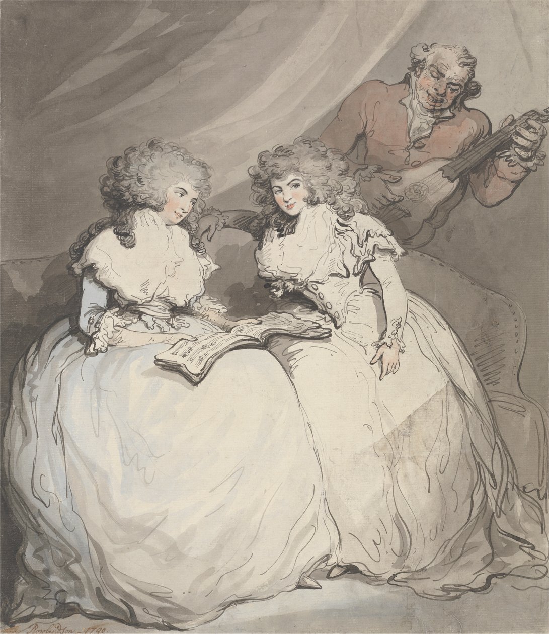 Hertuginnen av Devonshire og grevinnen av Bessborough av Thomas Rowlandson