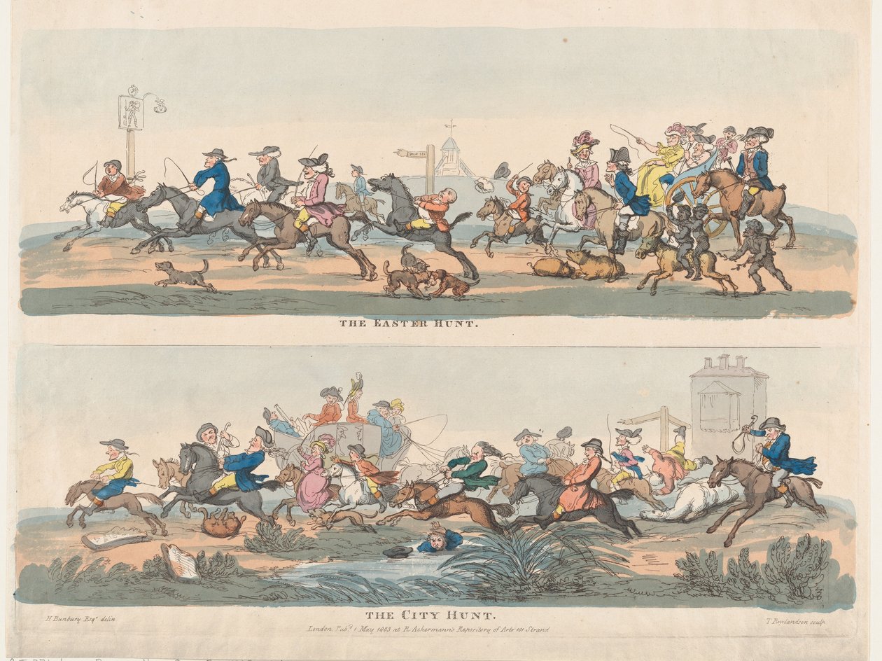 Påskejakten og byjakten, 1. mai 1803., 1. mai 1803. av Thomas Rowlandson