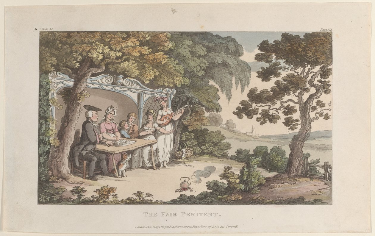 The Fair Penitent, fra The Vicar of Wakefield, 1. mai 1817., 1. mai 1817. av Thomas Rowlandson