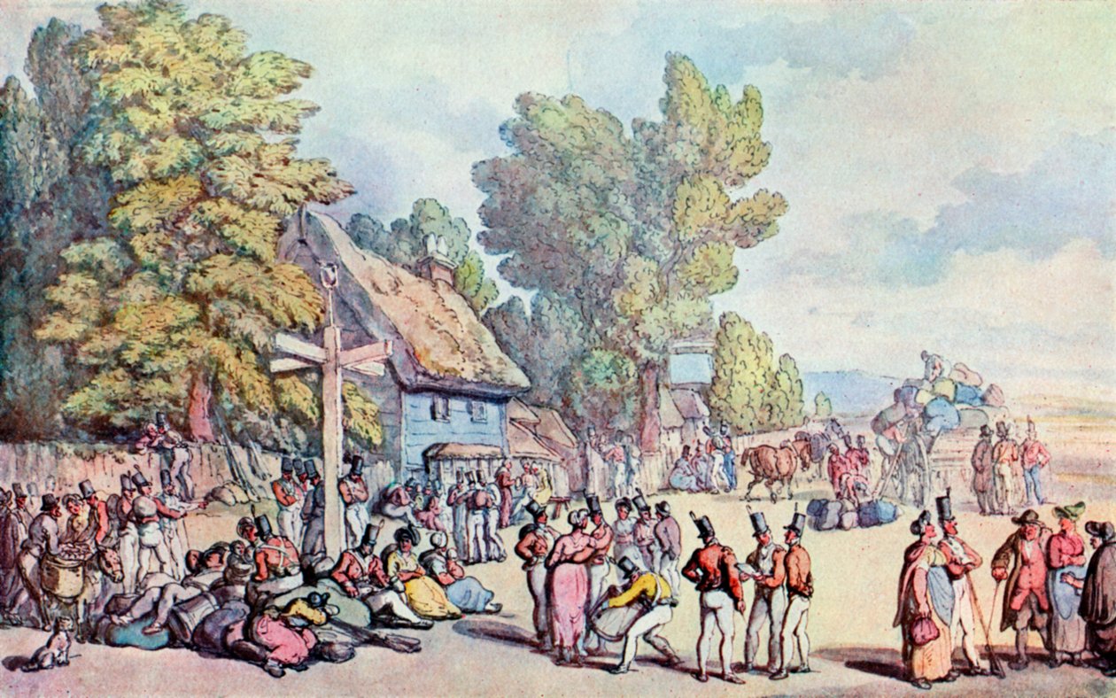 The Falmouth Road, sent på 1700-tallet - begynnelsen av 1800-tallet, 1929 av Thomas Rowlandson