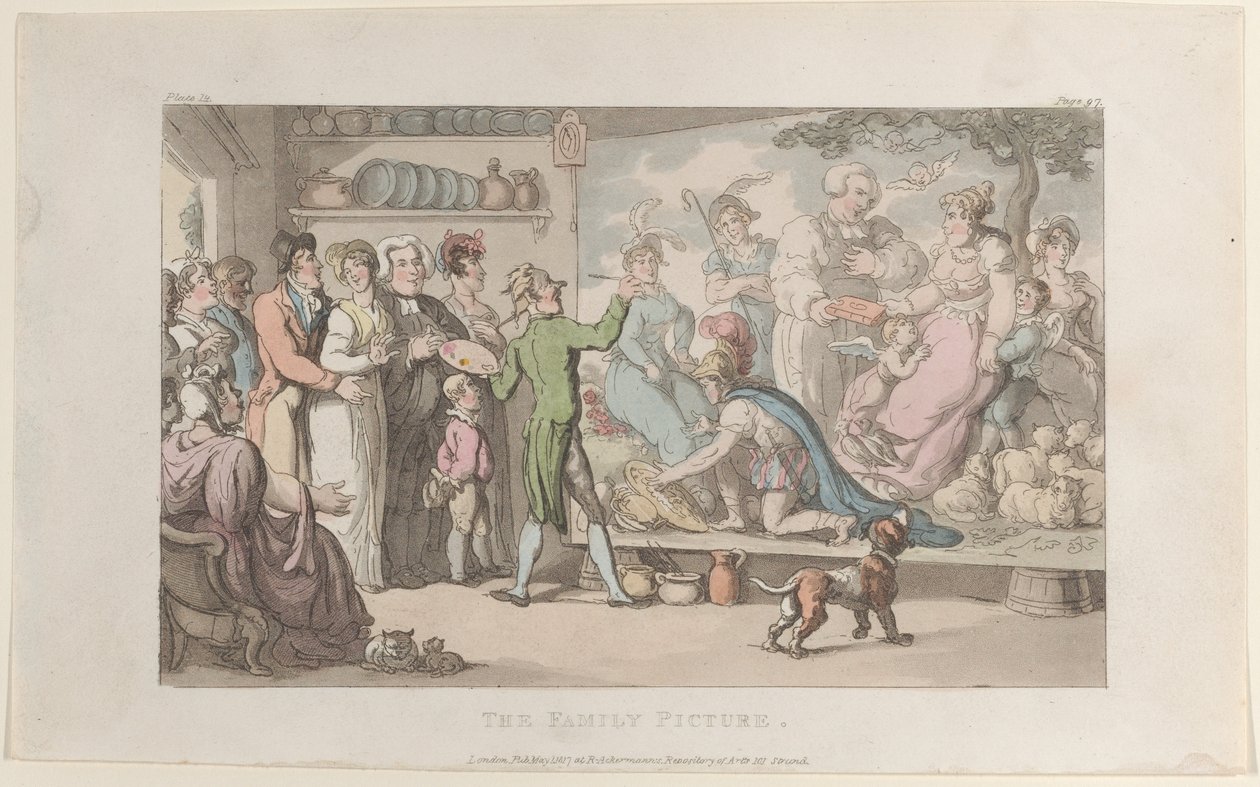 Familiebildet, fra The Vicar of Wakefield, 1. mai 1817., 1. mai 1817. av Thomas Rowlandson