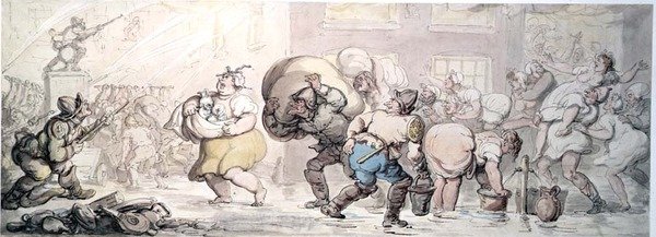 The Fire (akvarell) av Thomas Rowlandson