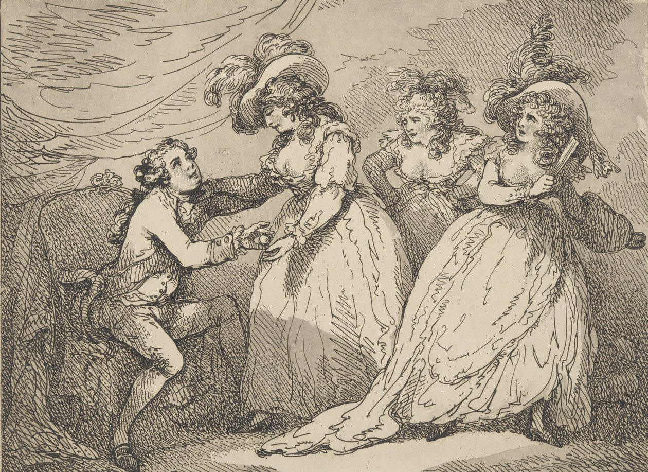 The Golden Apple, or the Modern Paris, 2. mars 1785., 2. mars 1785. av Thomas Rowlandson