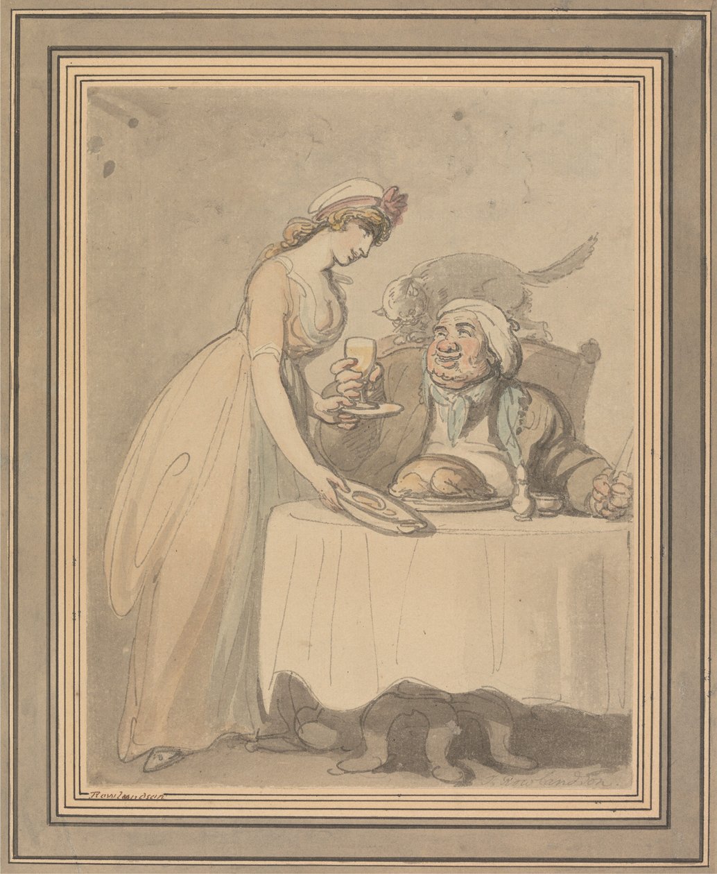 The Gourmand av Thomas Rowlandson