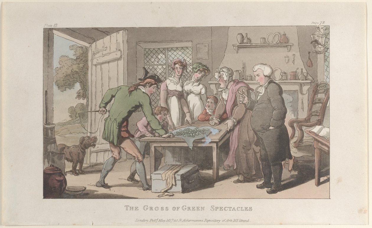 The Gross of Green Spectacles, fra The Vicar of Wakefield, mai 1817., mai 1817. av Thomas Rowlandson