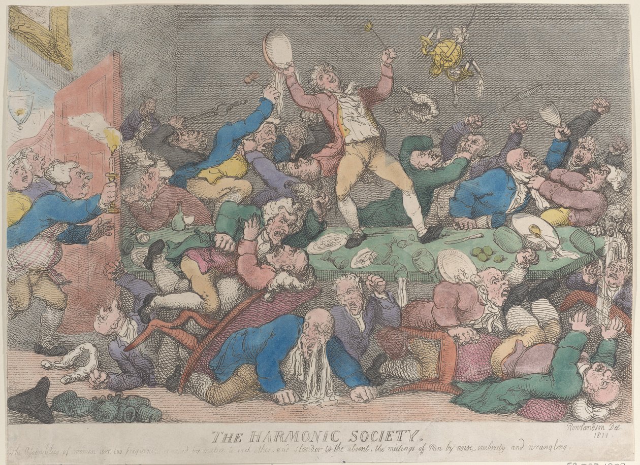 The Harmonic Society, [1810], gjenutgitt 1811., [1810], gjenutgitt 1811. av Thomas Rowlandson