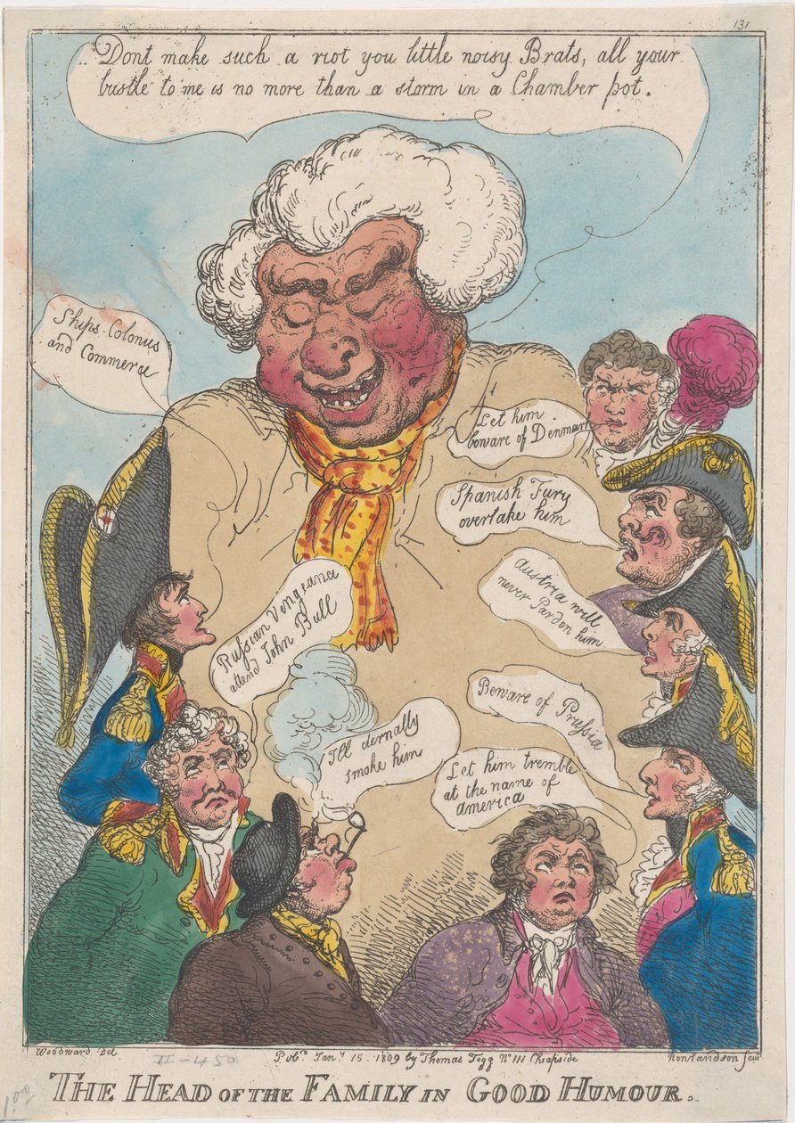 Familiens overhode i godt humør, 15. januar 1809., 15. januar 1809. av Thomas Rowlandson
