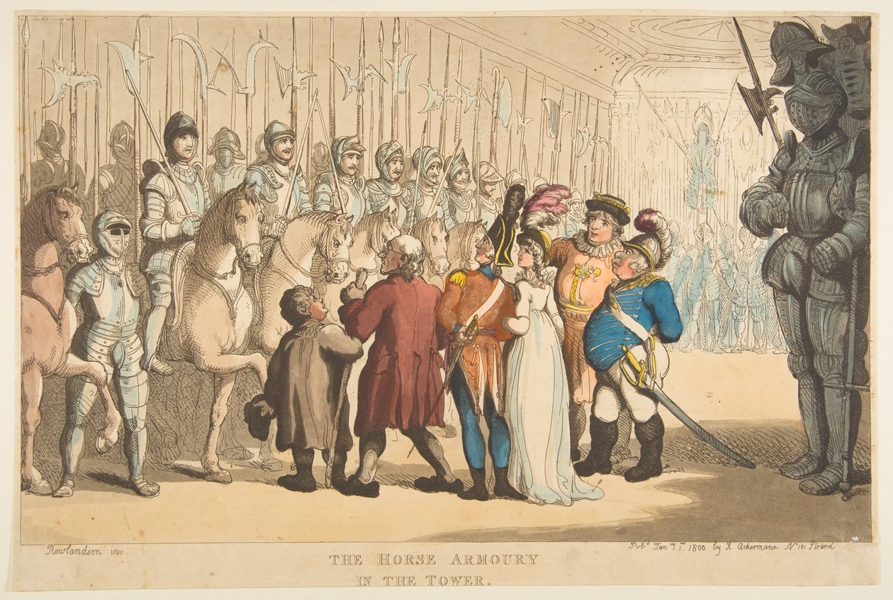 Hestevåpenhuset i tårnet, 1. januar 1800. av Thomas Rowlandson