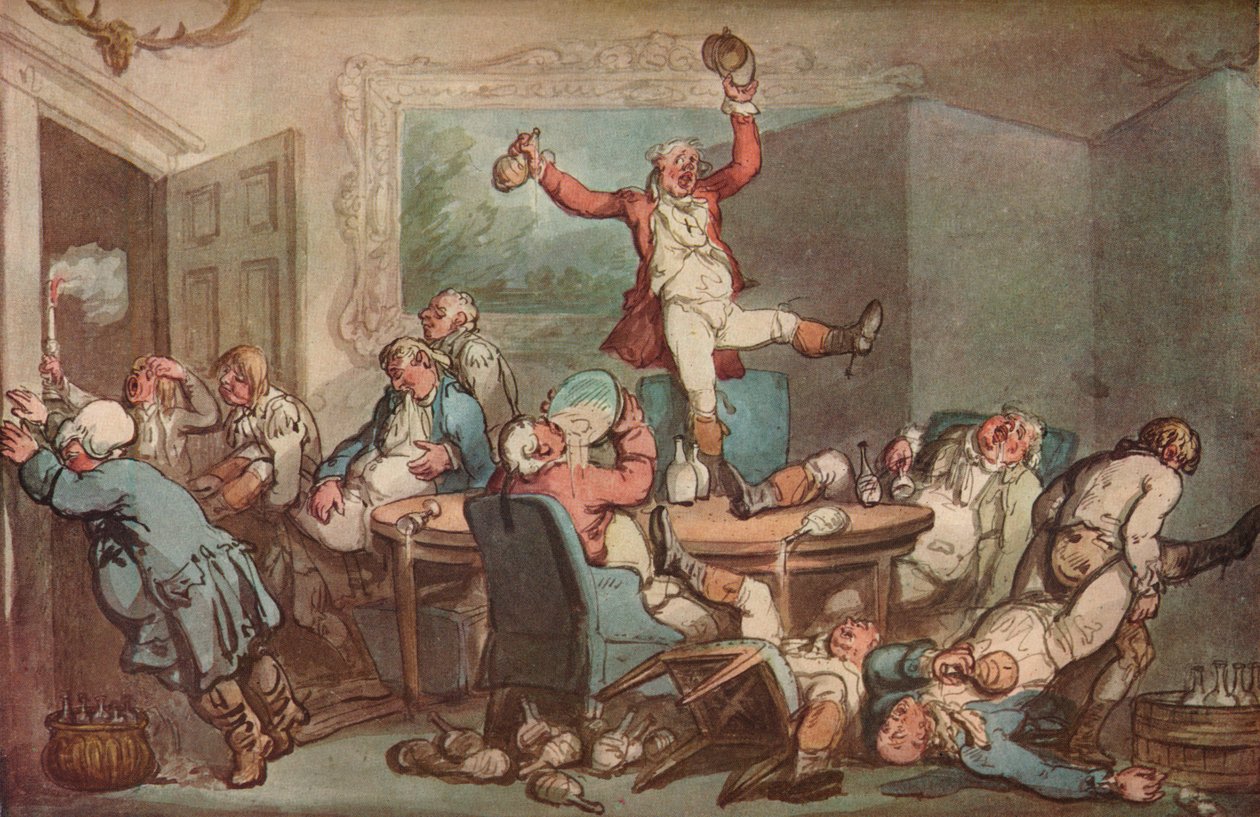 The Hunt Supper, c1780-1825. av Thomas Rowlandson