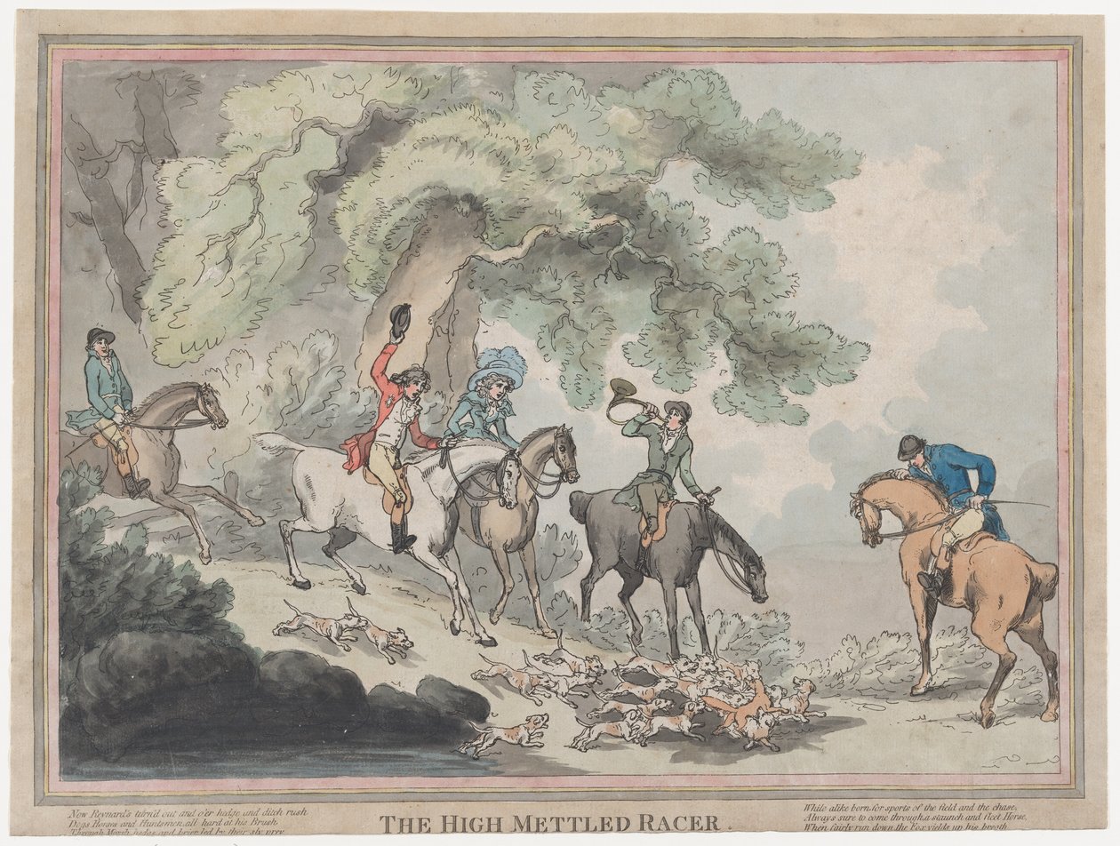 Jegeren fra The Life of a Racehourse, eller The High-Mettled Racer, 20. juli 1789., 20. juli 1789 av Thomas Rowlandson