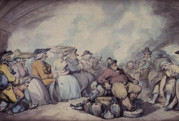 The Irish Steam Packet (blyant, penn og brunt blekk og akvarell på papir) av Thomas Rowlandson