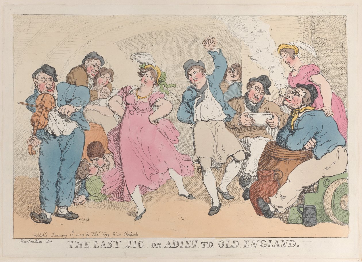The Last Jig or Adieu to Old England, 20. januar 1818., 20. januar 1818. av Thomas Rowlandson