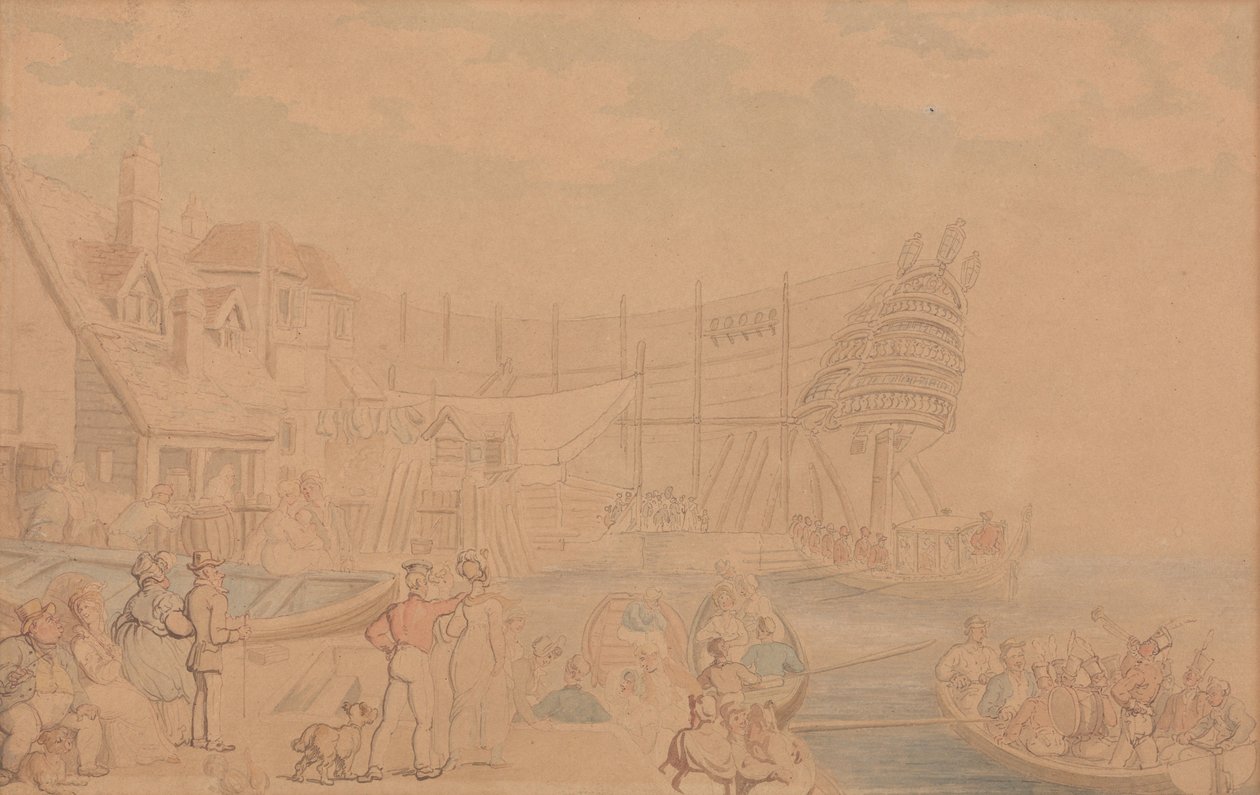 Skipsdåpen av Thomas Rowlandson