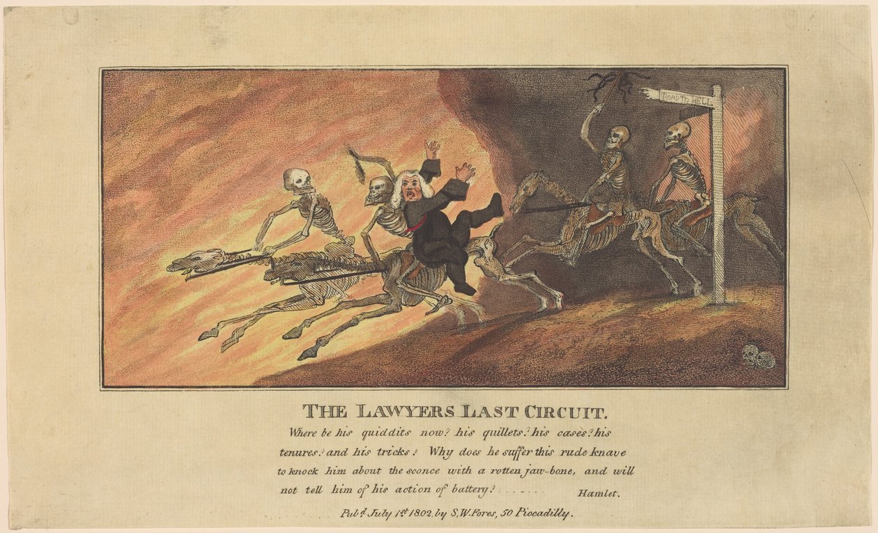 Advokatens siste rettsrunde av Thomas Rowlandson