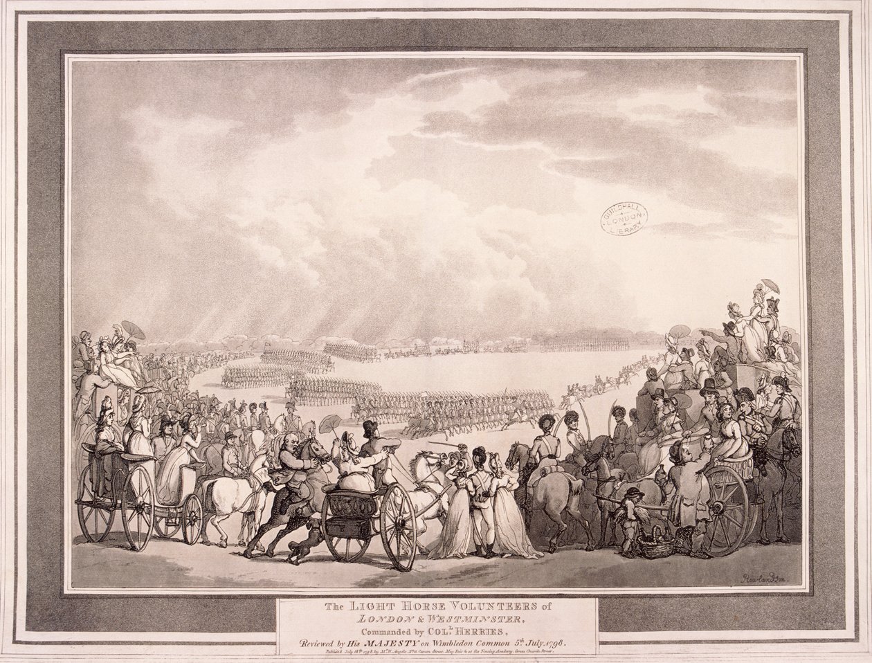 The Light Horse Volunteers of London & Westminster, 1798. av Thomas Rowlandson