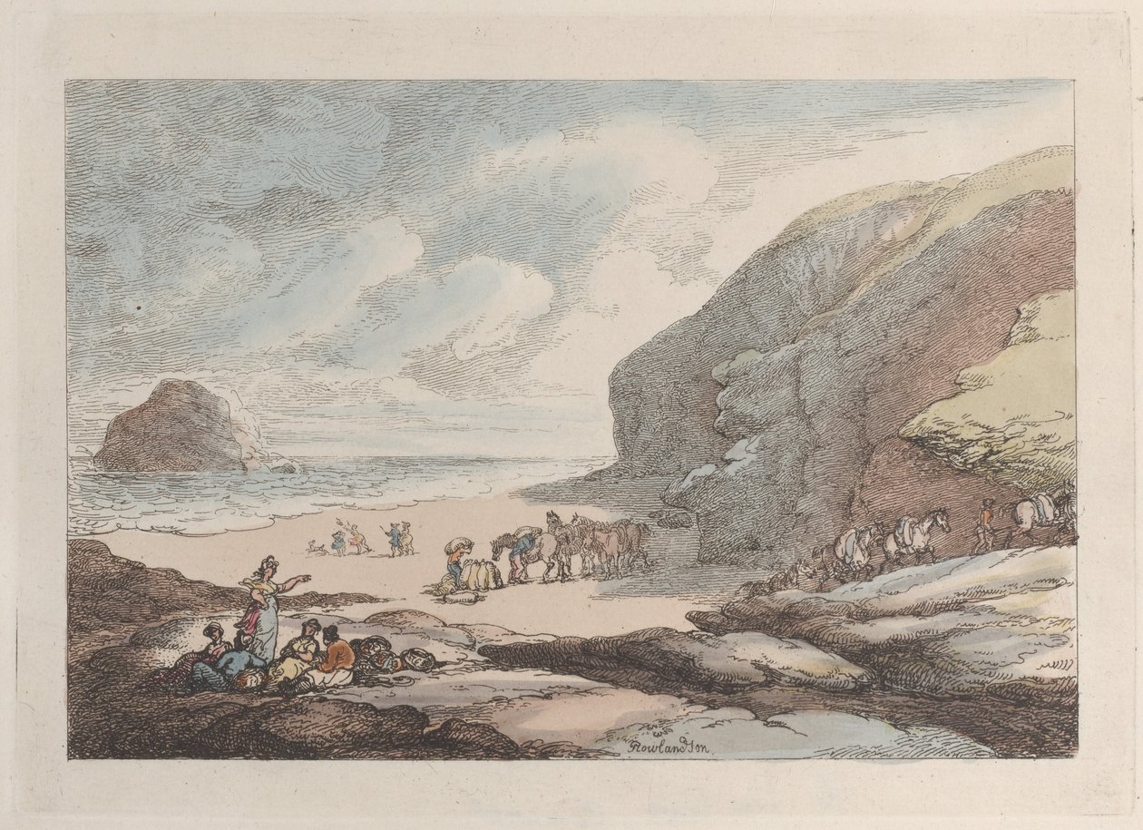 Lion Rock, Cornwall av Thomas Rowlandson