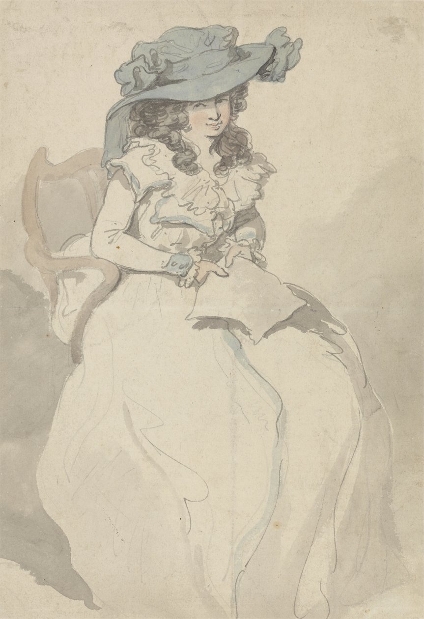 Kjærlighetsbrevet, ca. 1790 (penn og blekk og akvarell på papir) av Thomas Rowlandson