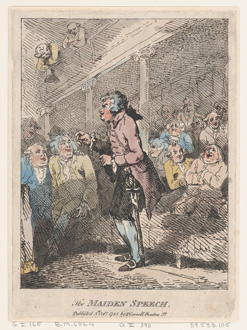 Jomfrutalen, 5. oktober 1785., 5. oktober 1785. av Thomas Rowlandson