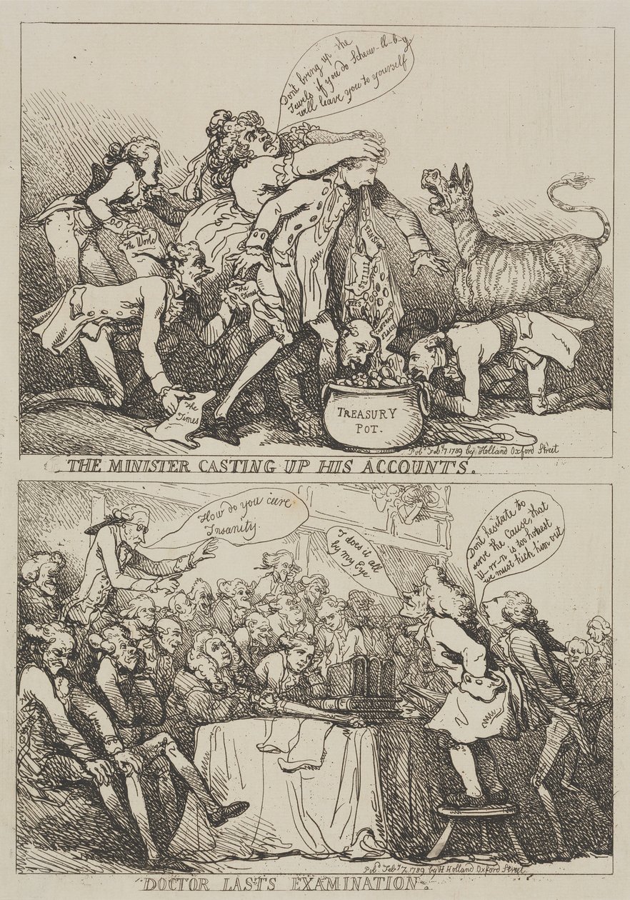 Ministeren gjør opp regnskapet av Thomas Rowlandson