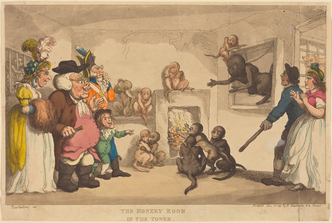 Ape-rommet i tårnet av Thomas Rowlandson
