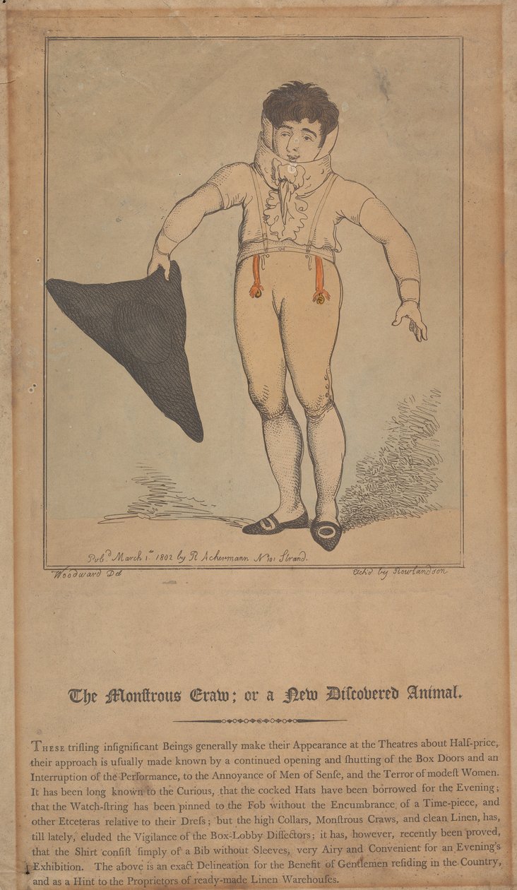 «Den uhyrlige krypingen»; eller et nyoppdaget dyr av Thomas Rowlandson