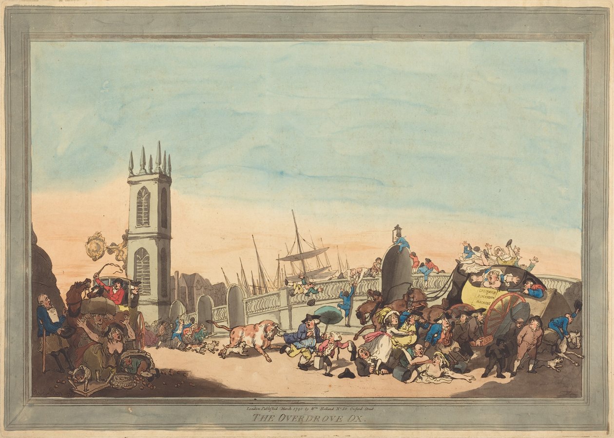 Den overanstrengte oksen av Thomas Rowlandson