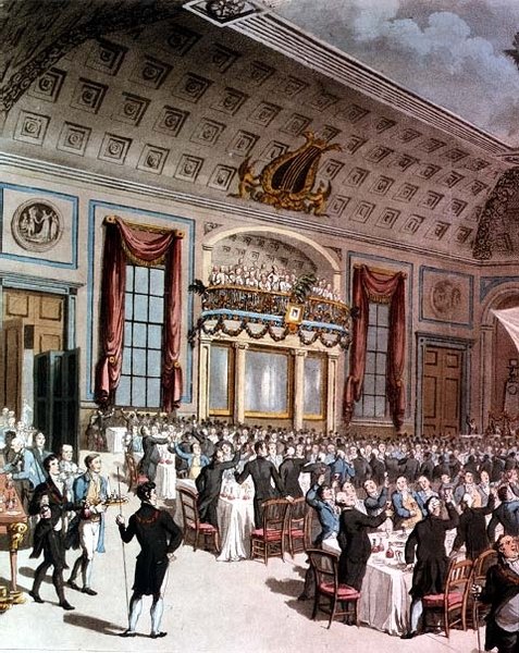 Patriotic Dinner holdt på City of London Tavern av Thomas Rowlandson