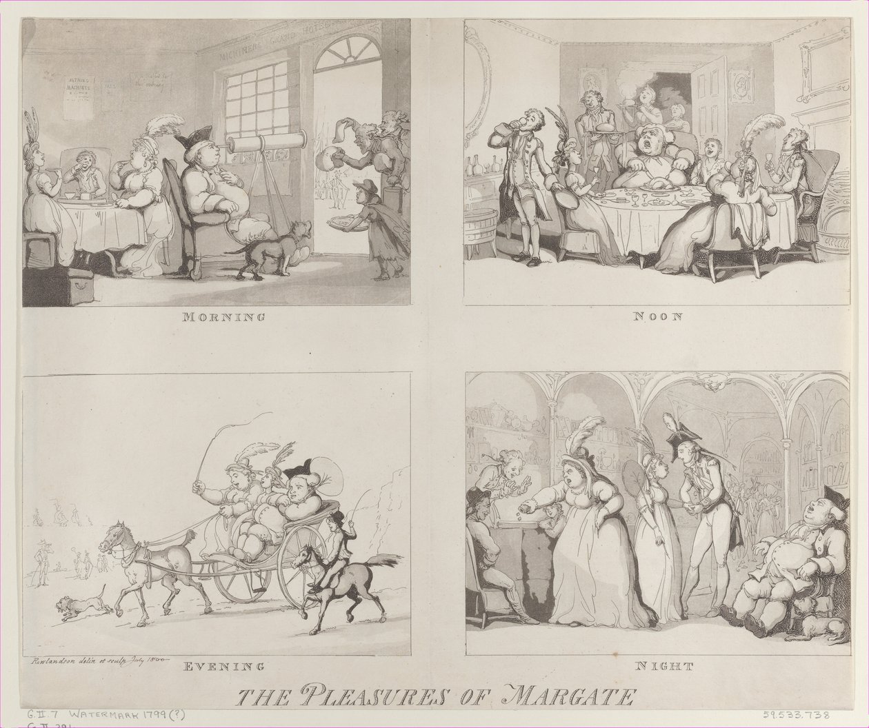 The Pleasures of Margate, 25. juli 1800., 25. juli 1800. av Thomas Rowlandson