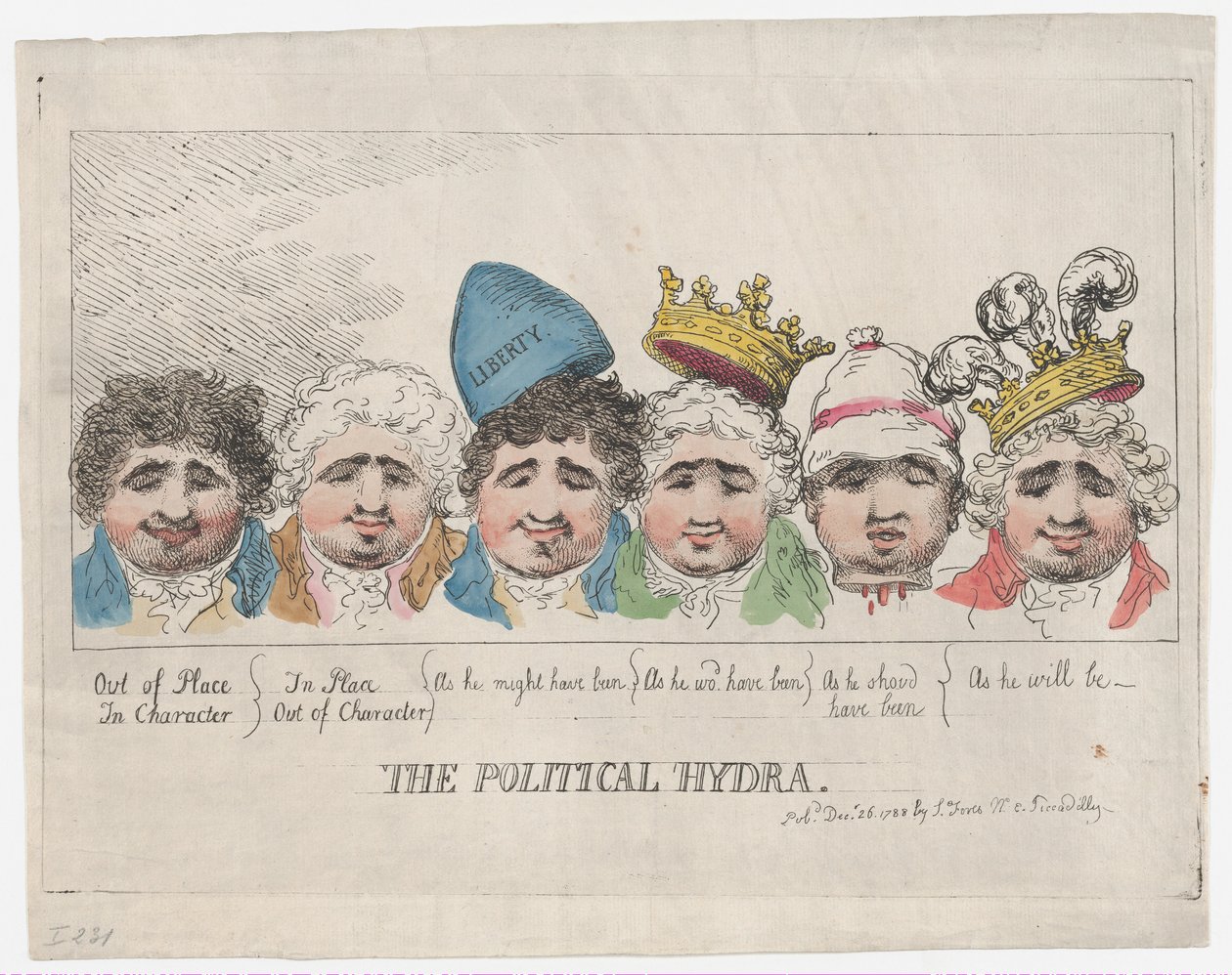 Den politiske Hydra, 26. desember 1788., 26. desember 1788. av Thomas Rowlandson