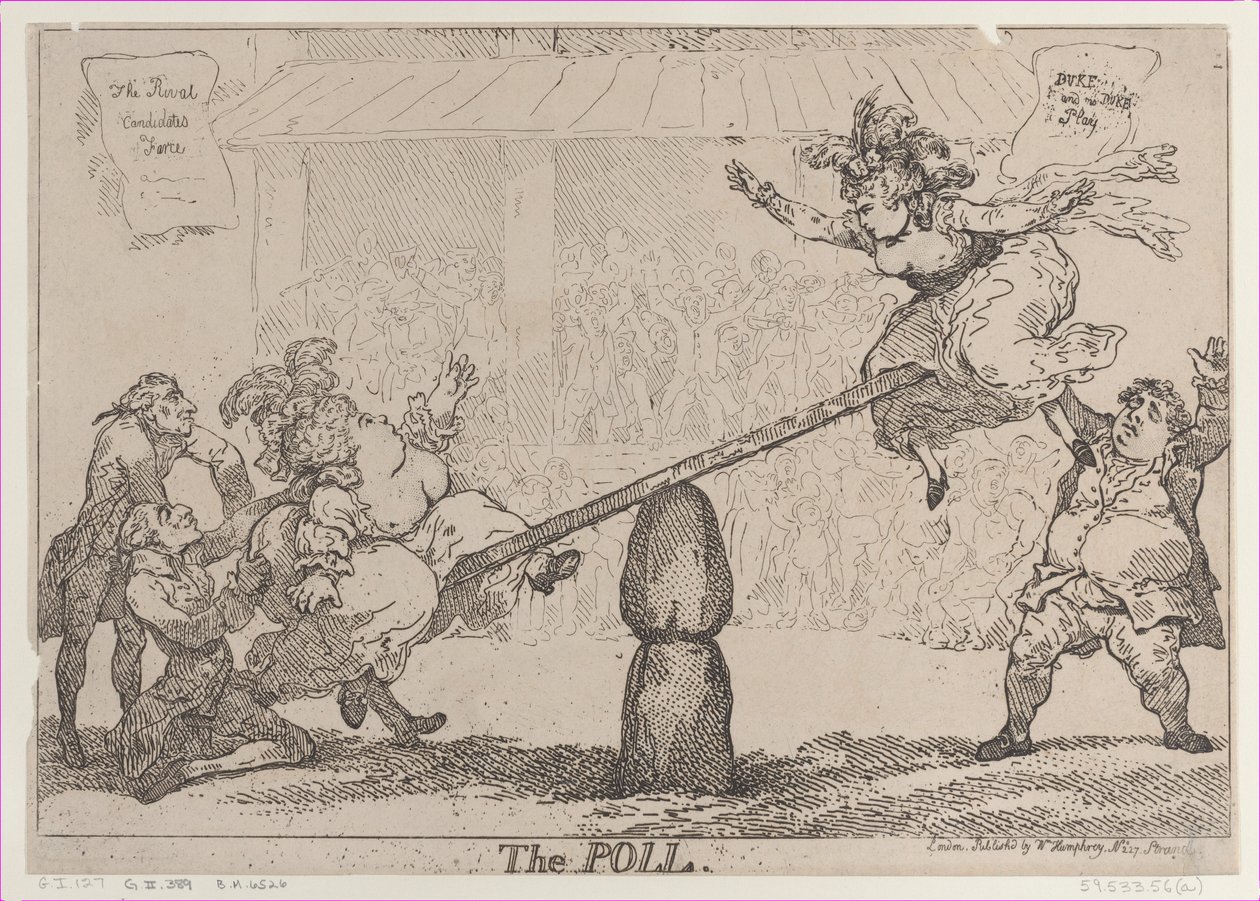 Avstemningen, 12. april 1784., 12. april 1784. av Thomas Rowlandson