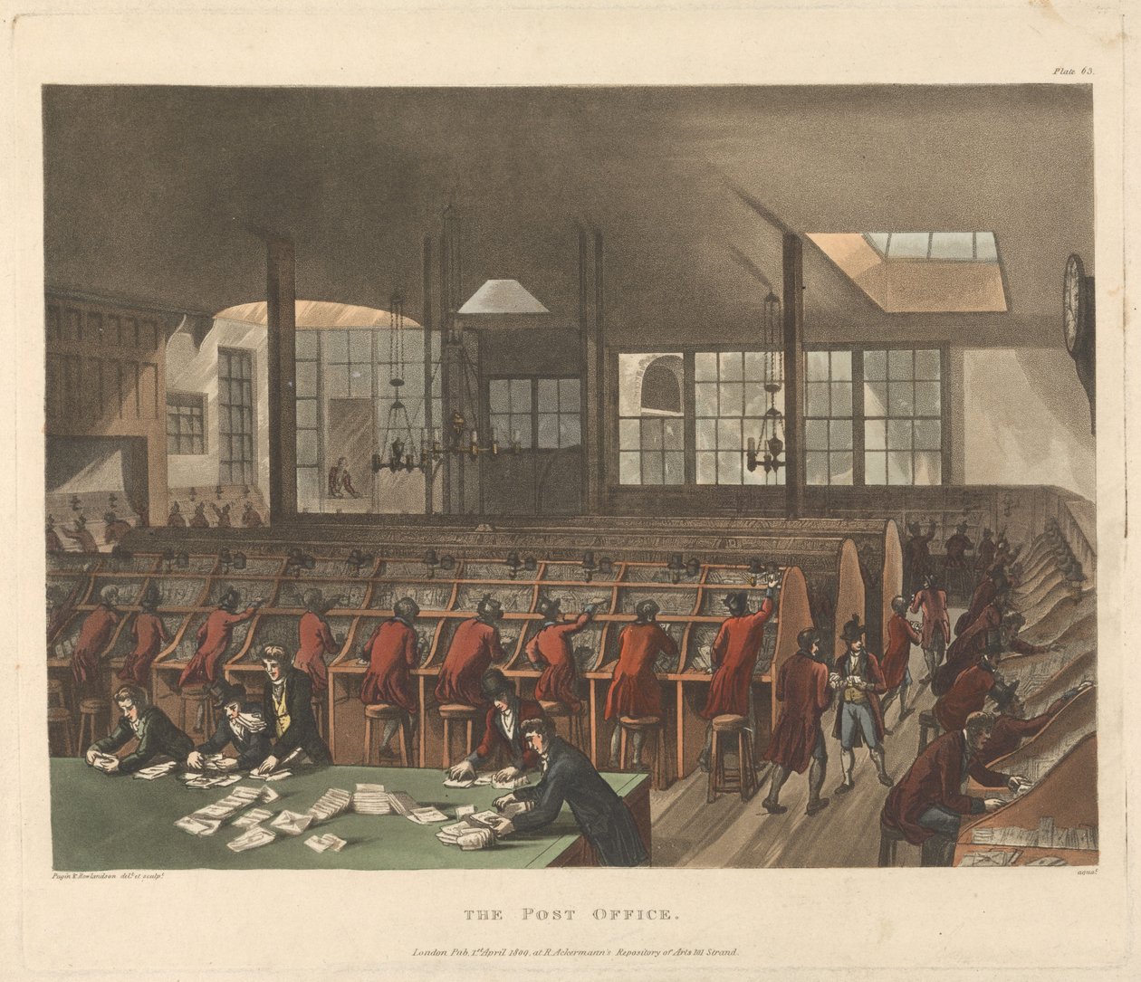 Postkontoret av Thomas Rowlandson
