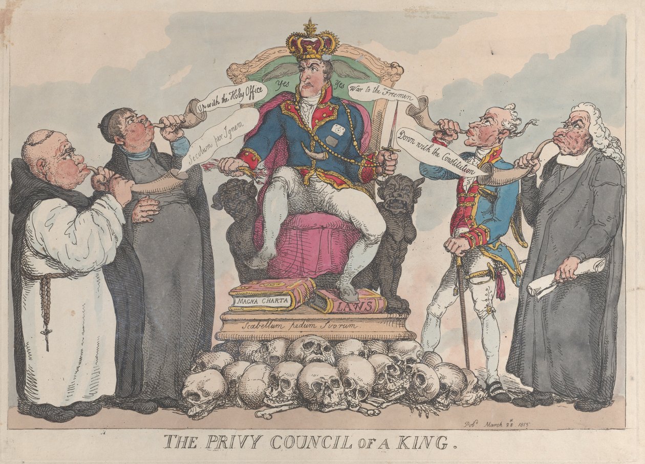 The Privy Council of a King, 28. mars 1815., 28. mars 1815. av Thomas Rowlandson