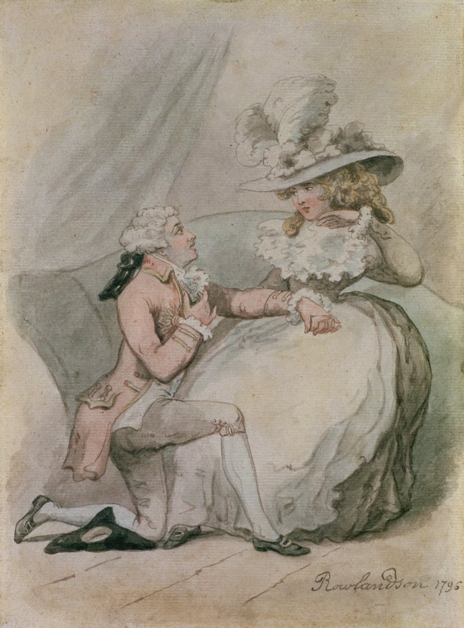 Forslaget, 1796 (blekk og wc på papir) av Thomas Rowlandson