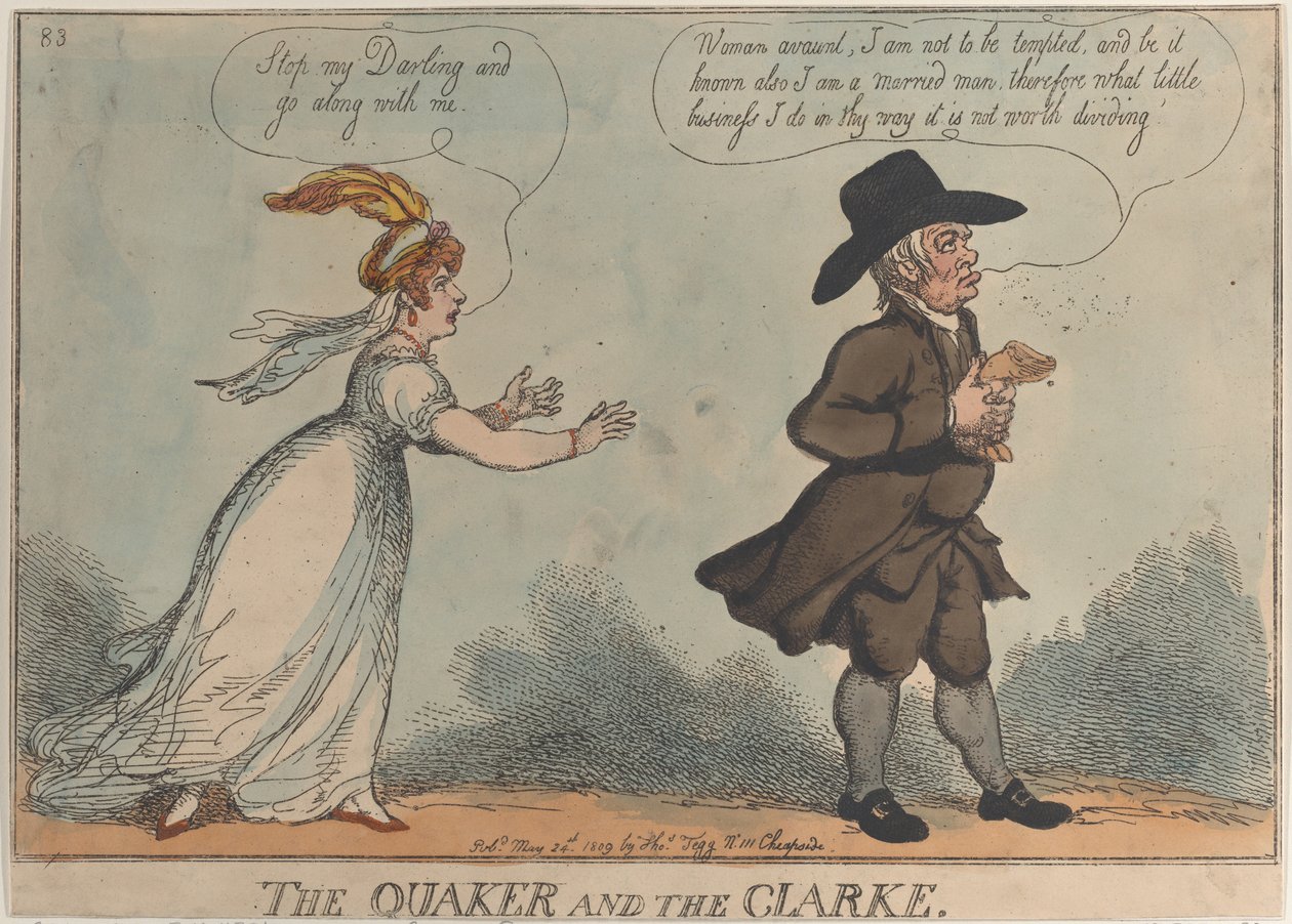 The Quaker and the Clarke, 24. mai 1809., 24. mai 1809. av Thomas Rowlandson