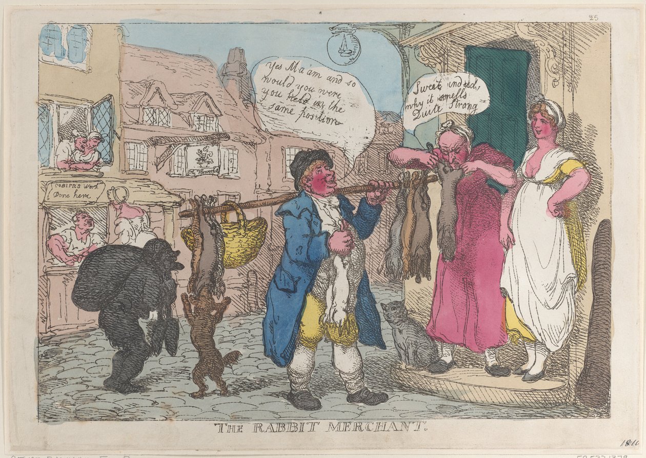 Kaninhandleren, 1810., 1810. av Thomas Rowlandson