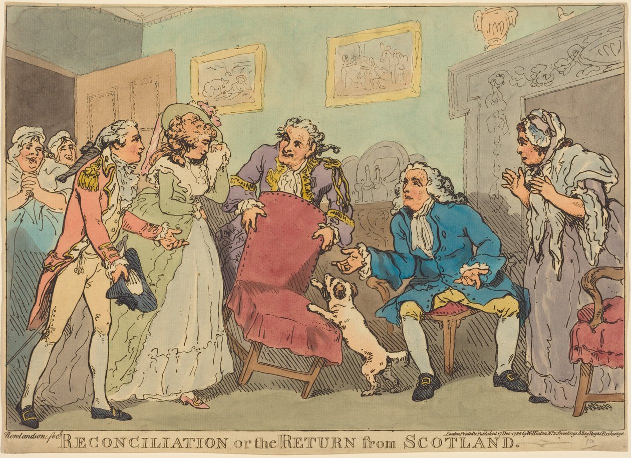 «Forsoningen», eller «Hjemkomsten fra Skottland» av Thomas Rowlandson